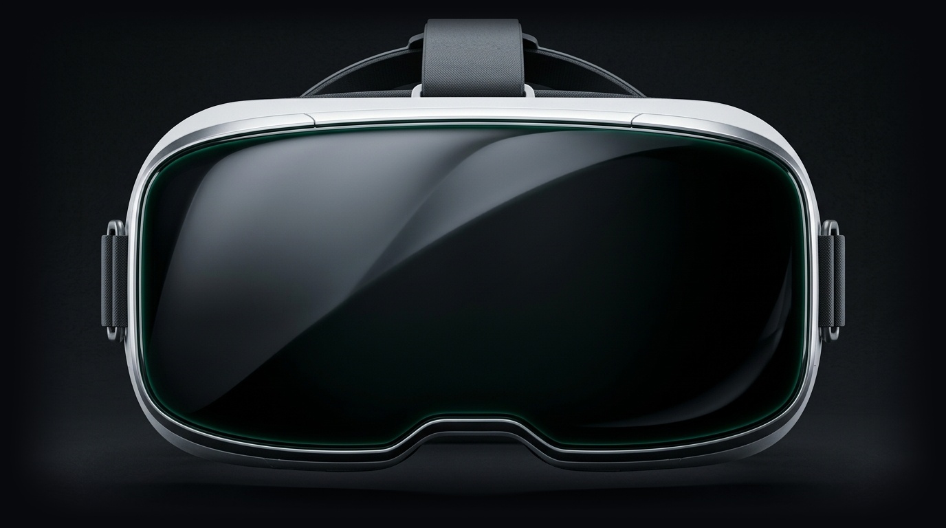 VR Headset Front View with Visor Screen